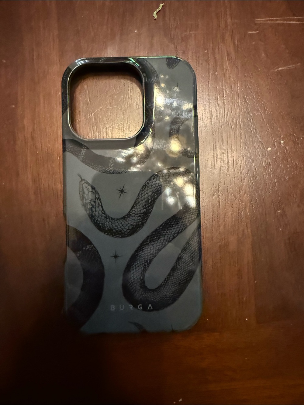BURGA Black Snake Pattern Phone Case - Dark Gray/Black
